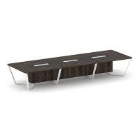 Steel Meet KMK-PR.B.SP-16 (Дуб мали/Графит/Белый) Стол переговорный прямоугольный