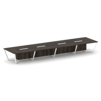 Steel Meet KMK-PR.B.SP-20 (Дуб мали/Графит/Белый) Стол переговорный прямоугольный