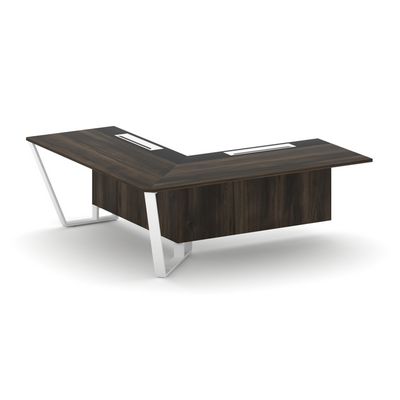 Steel Meet KMK-PR.B.SPZOU-20(L) (Дуб мали/Графит/Белый) Завершающий угловой модуль левый