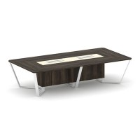 Steel Meet KM-PR.B.SP-12 (Дуб мали/Ваниль/Белый) Стол переговорный прямоугольный