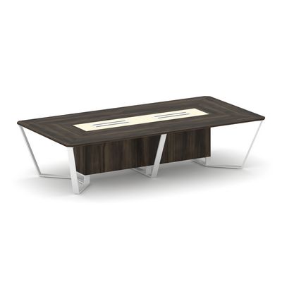 Steel Meet KM-PR.B.SP-12 (Дуб мали/Ваниль/Белый) Стол переговорный прямоугольный