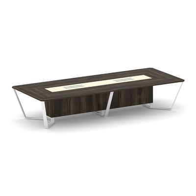 Steel Meet KM-PR.B.SP-14 (Дуб мали/Ваниль/Белый) Стол переговорный прямоугольный