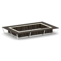 Steel Meet KM-PR.B.SP-26K2 (Дуб мали/Ваниль/Белый) Стол переговорный прямоугольный