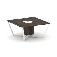 Steel Meet KMK-PR.B.SP-08 (Дуб мали/Ваниль/Белый) Стол переговорный квадратный