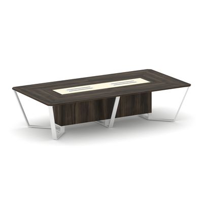 Steel Meet KMK-PR.B.SP-12 (Дуб мали/Ваниль/Белый) Стол переговорный прямоугольный