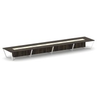 Steel Meet KMK-PR.B.SP-24 (Дуб мали/Ваниль/Белый) Стол переговорный прямоугольный