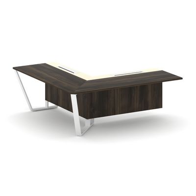 Steel Meet KMK-PR.B.SPZOU-20(L) (Дуб мали/Ваниль/Белый) Завершающий угловой модуль левый