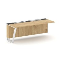 Steel Meet KM-PR.B.SPZO-20(L) (Тиквуд светлый/Графит/Белый) Завершающий модуль