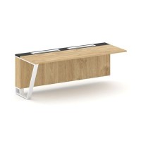 Steel Meet KMK-PR.B.SPZO-20(L) (Тиквуд светлый/Графит/Белый) Завершающий модуль