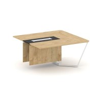 Steel Meet KMK-PR.B.SPZW-16 (Тиквуд светлый/Графит/Белый) Завершающий модуль L=1600