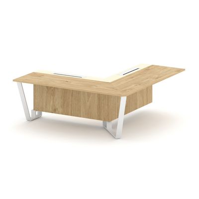 Steel Meet KM-PR.B.SPPOU-20(R) (Тиквуд светлый/Ваниль/Белый) Проходной угловой модуль правый