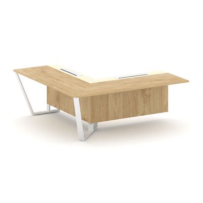 Steel Meet KM-PR.B.SPZOU-20(L) (Тиквуд светлый/Ваниль/Белый) Завершающий угловой модуль левый