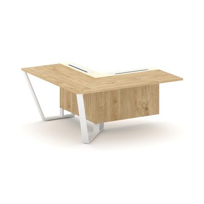 Steel Meet KMK-PR.B.SPZOU-16(L) (Тиквуд светлый/Ваниль/Белый) Завершающий угловой модуль левый