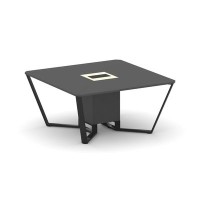 Steel Meet KM-PR.B.SP-08 (Антрацит/Ваниль/Черный) Стол переговорный квадратный