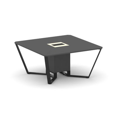Steel Meet KM-PR.B.SP-08 (Антрацит/Ваниль/Черный) Стол переговорный квадратный