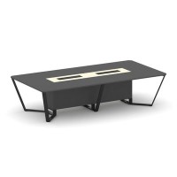 Steel Meet KM-PR.B.SP-12 (Антрацит/Ваниль/Черный) Стол переговорный прямоугольный