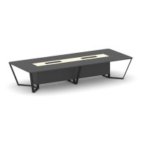 Steel Meet KM-PR.B.SP-14 (Антрацит/Ваниль/Черный) Стол переговорный прямоугольный