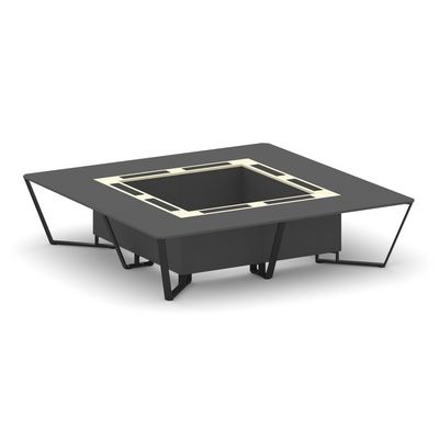 Steel Meet KM-PR.B.SP-16K (Антрацит/Ваниль/Черный) Стол переговорный квадратный