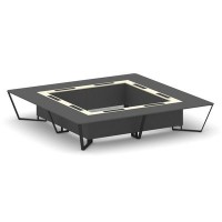 Steel Meet KM-PR.B.SP-20K2 (Антрацит/Ваниль/Черный) Стол переговорный квадратный