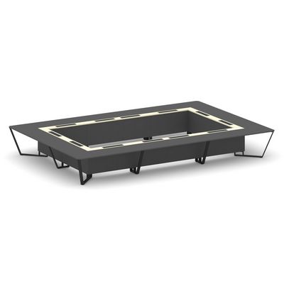 Steel Meet KM-PR.B.SP-26K2 (Антрацит/Ваниль/Черный) Стол переговорный прямоугольный