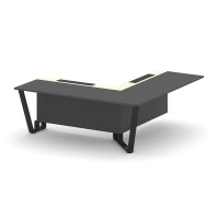 Steel Meet KM-PR.B.SPPOU-20(R) (Антрацит/Ваниль/Черный) Проходной угловой модуль правый