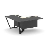 Steel Meet KM-PR.B.SPZOU-16(L) (Антрацит/Ваниль/Черный) Завершающий угловой модуль левый