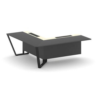 Steel Meet KM-PR.B.SPZOU-20(L) (Антрацит/Ваниль/Черный) Завершающий угловой модуль левый