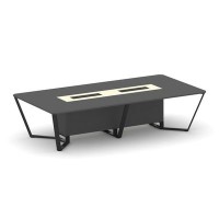 Steel Meet KMK-PR.B.SP-12 (Антрацит/Ваниль/Черный) Стол переговорный прямоугольный