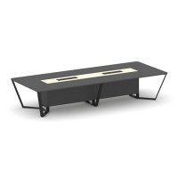 Steel Meet KMK-PR.B.SP-14 (Антрацит/Ваниль/Черный) Стол переговорный прямоугольный