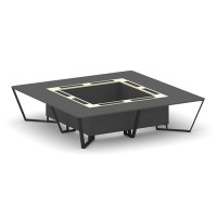 Steel Meet KMK-PR.B.SP-16K (Антрацит/Ваниль/Черный) Стол переговорный квадратный