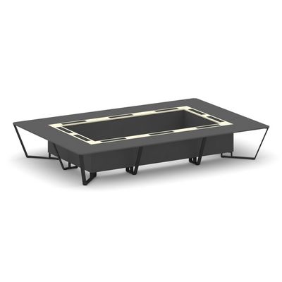 Steel Meet KMK-PR.B.SP-20K (Антрацит/Ваниль/Черный) Стол переговорный прямоугольный