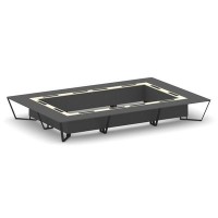 Steel Meet KMK-PR.B.SP-26K2 (Антрацит/Ваниль/Черный) Стол переговорный прямоугольный