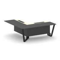 Steel Meet KMK-PR.B.SPPOU-20(L) (Антрацит/Ваниль/Черный) Проходной угловой модуль левый