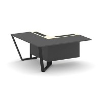 Steel Meet KMK-PR.B.SPZOU-16(L) (Антрацит/Ваниль/Черный) Завершающий угловой модуль левый