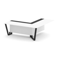 Steel Meet KM-PR.B.SPPOU-20(R) (Белый бриллиант/Графит/Черный) Проходной угловой модуль правый