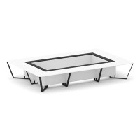 Steel Meet KMK-PR.B.SP-20K (Белый бриллиант/Графит/Черный) Стол переговорный прямоугольный