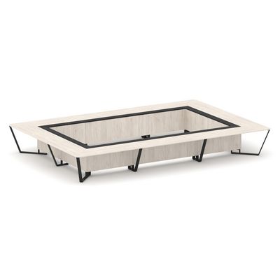 Steel Meet KM-PR.B.SP-26K2 (Денвер светлый/Графит/Черный) Стол переговорный прямоугольный