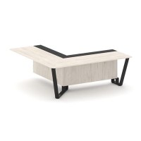 Steel Meet KM-PR.B.SPPOU-20(L) (Денвер светлый/Графит/Черный) Проходной угловой модуль левый