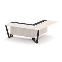 Steel Meet KM-PR.B.SPPOU-20(R) (Денвер светлый/Графит/Черный) Проходной угловой модуль правый