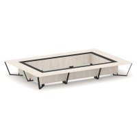 Steel Meet KMK-PR.B.SP-26K2 (Денвер светлый/Графит/Черный) Стол переговорный прямоугольный