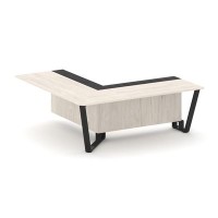 Steel Meet KMK-PR.B.SPPOU-20(L) (Денвер светлый/Графит/Черный) Проходной угловой модуль левый