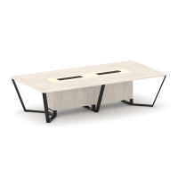 Steel Meet KM-PR.B.SP-12 (Денвер светлый/Ваниль/Черный) Стол переговорный прямоугольный