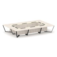 Steel Meet KM-PR.B.SP-20K (Денвер светлый/Ваниль/Черный) Стол переговорный прямоугольный