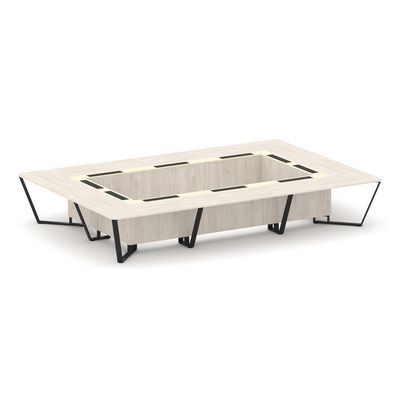 Steel Meet KM-PR.B.SP-20K (Денвер светлый/Ваниль/Черный) Стол переговорный прямоугольный