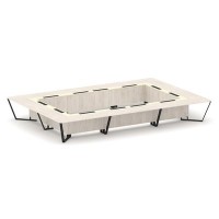 Steel Meet KM-PR.B.SP-26K2 (Денвер светлый/Ваниль/Черный) Стол переговорный прямоугольный