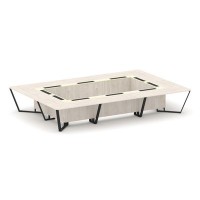 Steel Meet KMK-PR.B.SP-20K (Денвер светлый/Ваниль/Черный) Стол переговорный прямоугольный