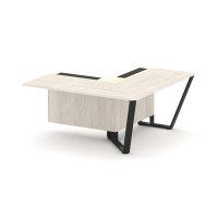 Steel Meet KMK-PR.B.SPZOU-16(R) (Денвер светлый/Ваниль/Черный) Завершающий угловой модуль правый