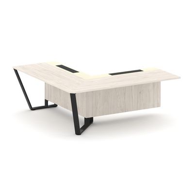 Steel Meet KMK-PR.B.SPZOU-20(L) (Денвер светлый/Ваниль/Черный) Завершающий угловой модуль левый