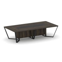 Steel Meet KM-PR.B.SP-12 (Дуб мали/Графит/Черный) Стол переговорный прямоугольный