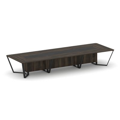 Steel Meet KM-PR.B.SP-16 (Дуб мали/Графит/Черный) Стол переговорный прямоугольный